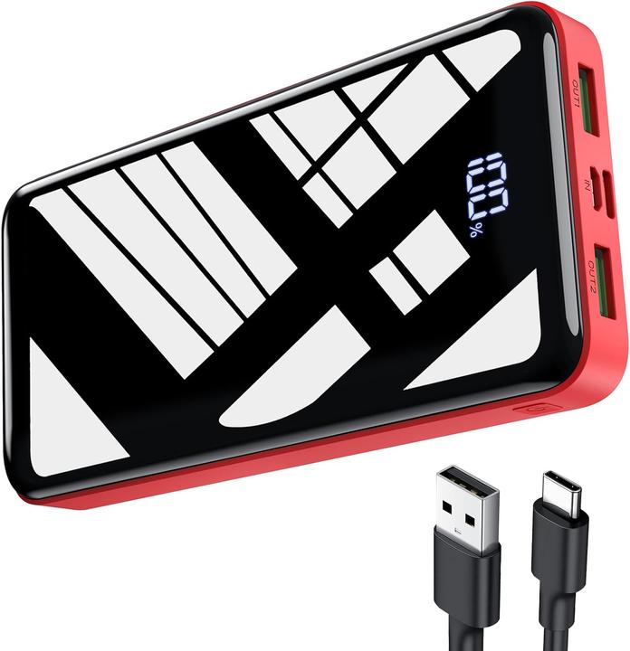 Image du produit Bextoo Banque d'alimentation 30000mAh, rouge (27000 mAh, 22.50 W, 22.50 Wh)