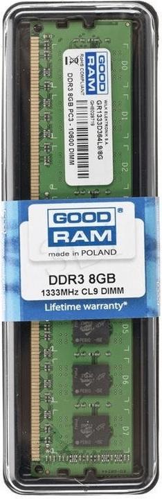 Actual product image Goodram GR1333D364L98G (1 x 8GB, 1333 MHz, DDR3-RAM, DIMM)