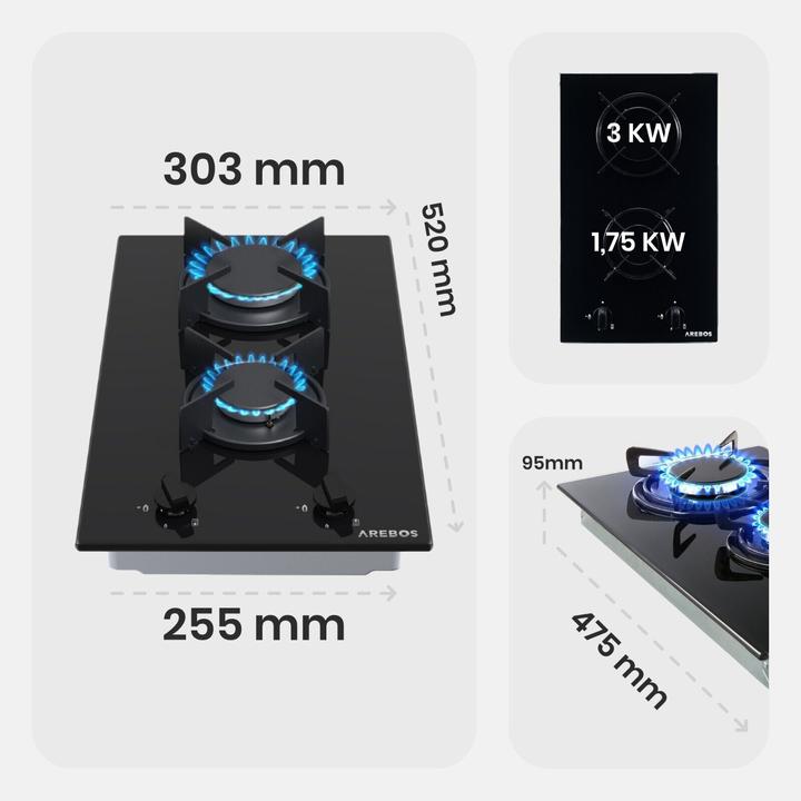 Actual product image Arebos Gas cooker