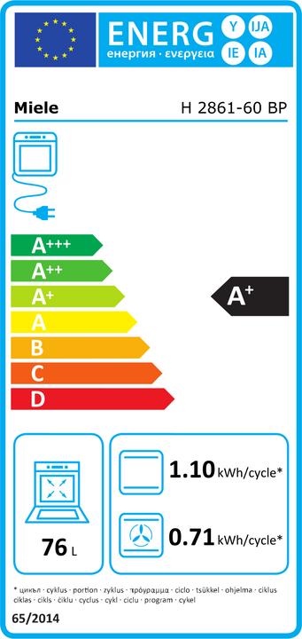 Energie-Label Miele H 2861-60 BP