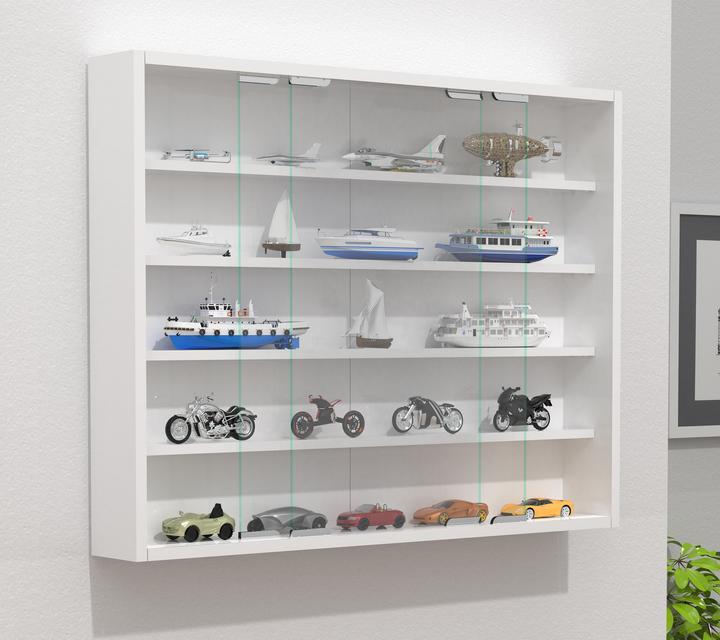 Produktbild VCM Holz Glas Hängevitrine Wandvitrine Sammel Deko Sammler Vitrine Agisa L (77 x 10 x 60 cm)