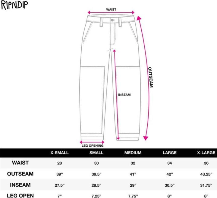 Produktbild RipnDip La Brea Denim Pants (L)