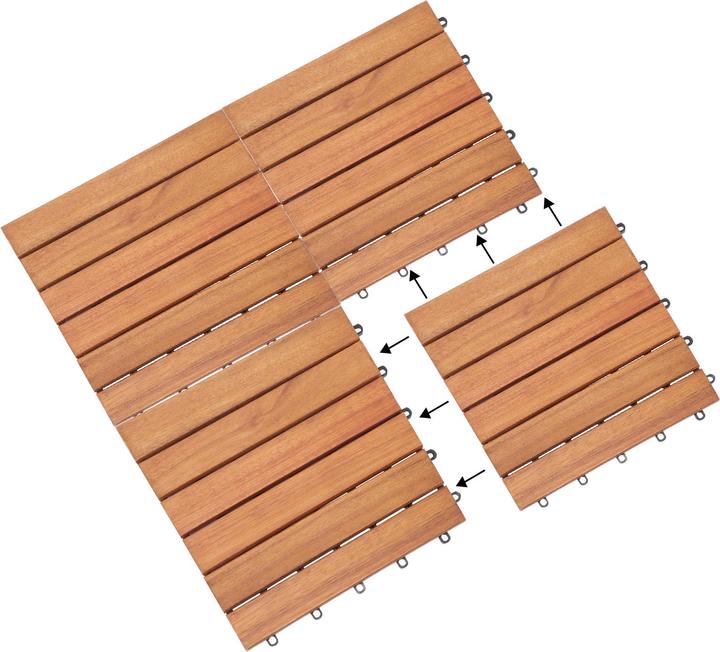 Produktbild Deuba Holzfliesen (33 x, 30 x 30 cm)