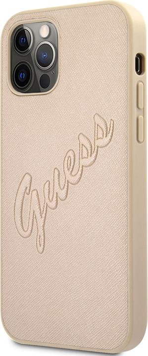 Image du produit Guess Couverture rigide Saffiano Vintage Scrip (Apple iPhone 12 Pro Max)