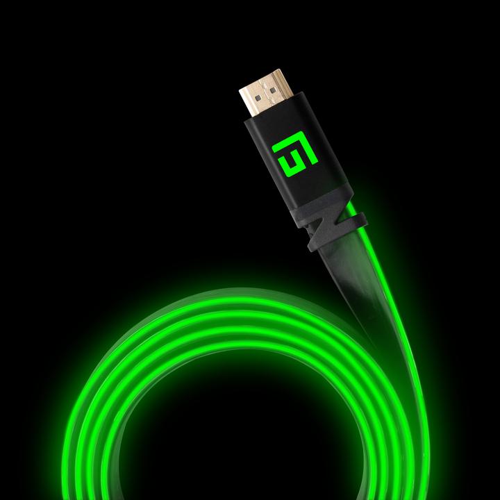 Produktbild Floating Grip HDMI Kabel High Speed 8K/60Hz LED 1.5m grün (1.50 m, HDMI)