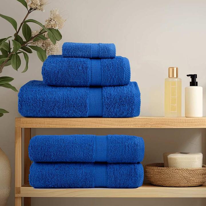 Actual product image VidaXL Soap cloths 4 pcs. Blue 30x30 cm 360 g/m² 100% cotton cloth Towel (30 x 30 cm)
