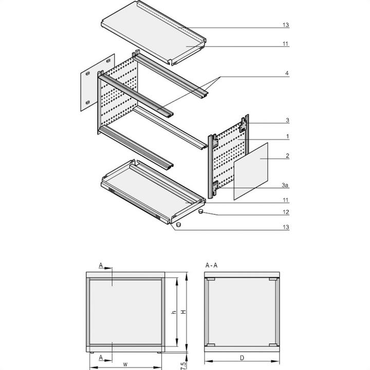 Image du produit Schroff Caisson ratiopacPRO air - RATIO.AIR GR 6/7HE 42TE 435T (42 HE, Rack 19 pouces)