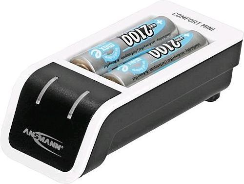 Actual product image Ansmann Comfort Mini charger incl. 2 AA Mignon batteries 2100 mAh (1 pcs., AA, AAA, 800.80 mAh, Rechargeable battery)