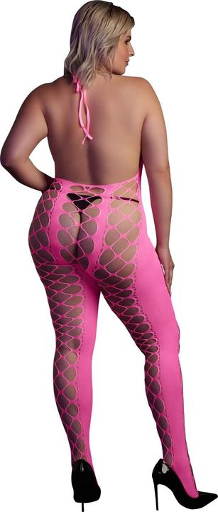 Actual product image Ouch! Bodystocking with Halterneck - Pink - XS/XL (One size)