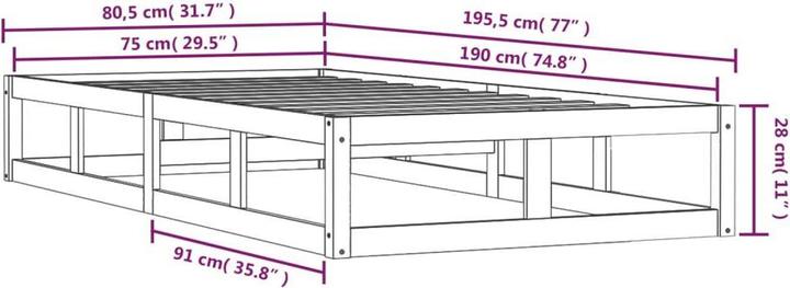 Actual product image VidaXL Nelek (75 x 190 cm)