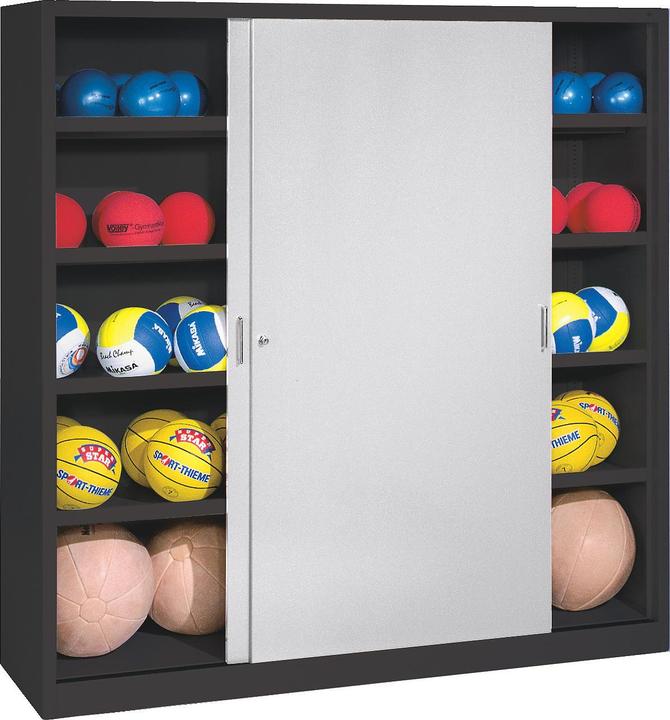 Image du produit C+P Armoire à balles (hxlxp : 195x120x60 cm, avec portes coulissantes en tôle pleine, type 4) (195 x 120 x 60 cm)