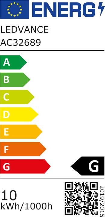 Etichetta energetica Ledvance Lampada a LED con riflettore (E27, 10 W, 633 lm, 6 x, G)