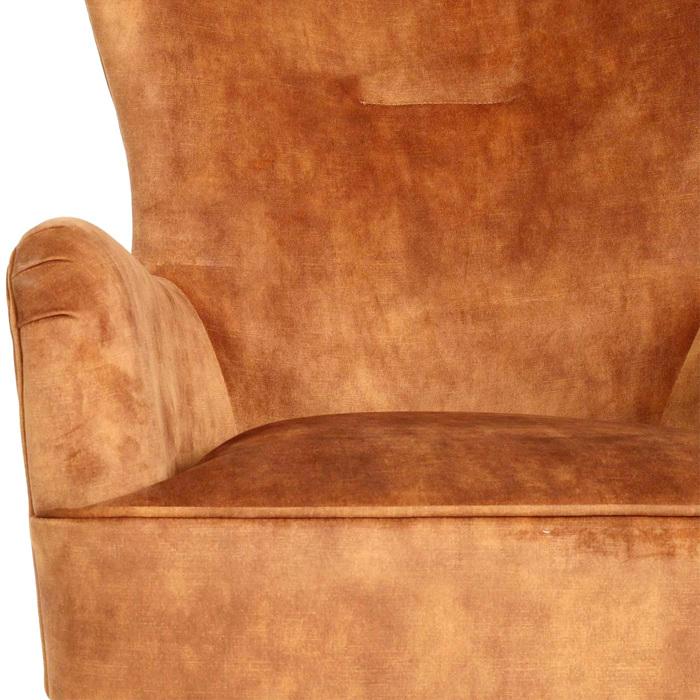 Produktbild Mendler Lounge-Sessel HWC-L63, Cocktailsessel Polstersessel Relaxsessel, drehbar, vintage Samt Metall - gold