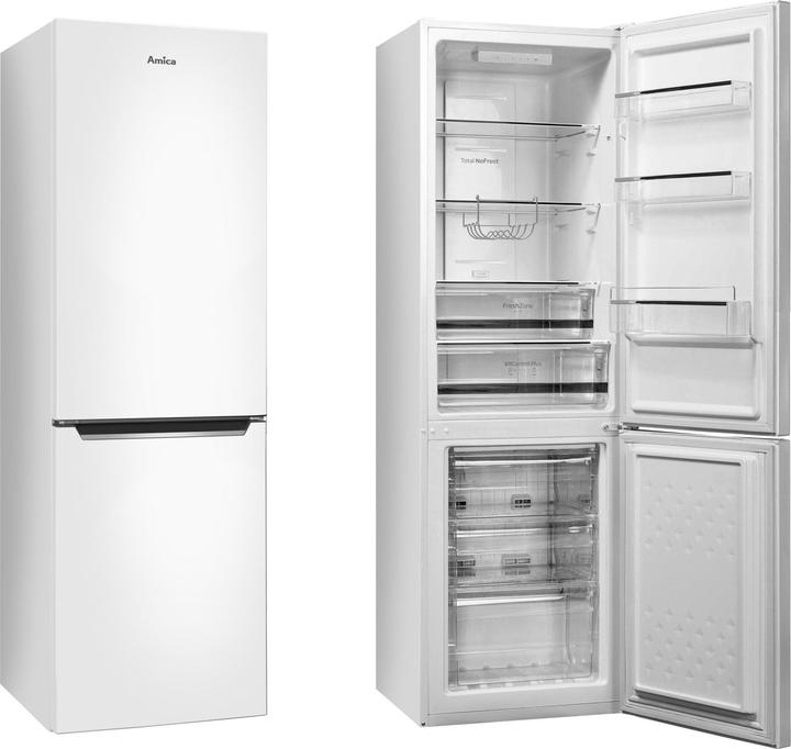 Produktbild Amica Kühlgefrierkombination KGCN 387 110 W BxHxT 54 x 170 x 57.6 cm Kühlteil 161 l Gefrierteil 70 l (Freistehend, 231 l)