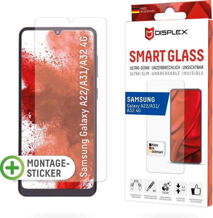 Actual product image Displex Smart Glass (1 Piece, Samsung Galaxy A22, Samsung Galaxy A32, Samsung Galaxy A31)