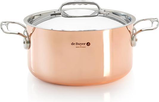 Produktbild de Buyer Inocuivre Kochtopf mit Deckel (27.90 cm, Kochtopf, Kupfer, Edelstahl)