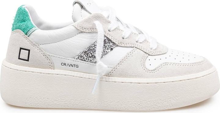 Image du produit D.a.t.e. D.a.t.e sneakers court platform in leather and suede white and green (42)