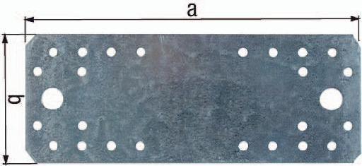 Actual product image Alberts Flat connector 180 x 40 mm, sendzimir galvanised, 1 piece (Flat connectors, 50 pcs.)