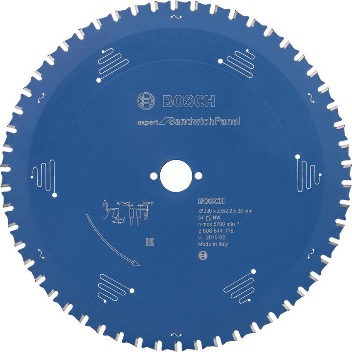 Produktbild Bosch Professional Zubehör Kreissägeblatt Expert for Sandwich Panel, 330 x 30 x 2,6 mm, 54