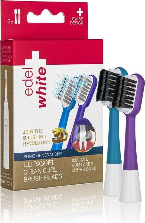 Actual product image Edel + White edel+white CleanCurl Airbag Sonic Brush Head 2 pcs. (2 x)
