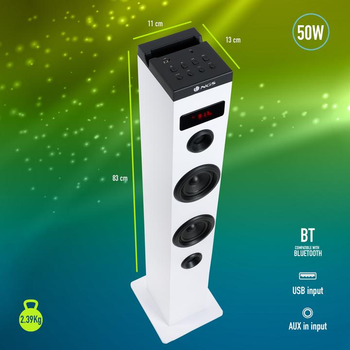 Image du produit NGS SKY CHARM Microsystème audio domestique 50 W blanc