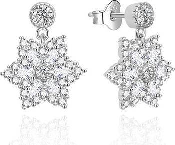 Agato - Charming dangling earrings with zircons AGT-E012PW