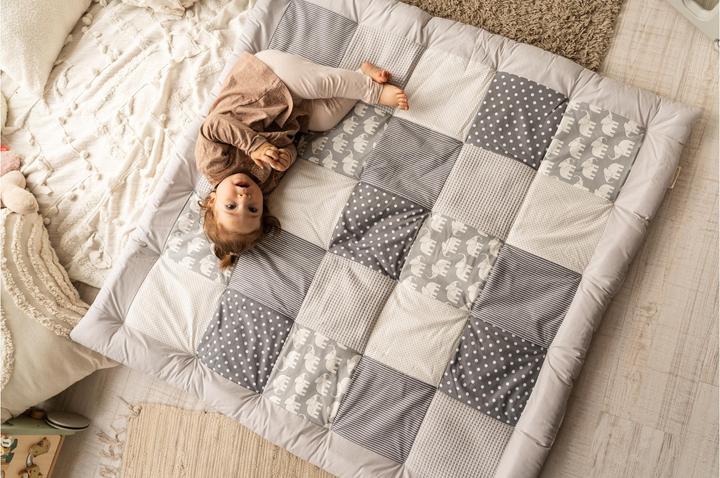 Image du produit Ullenboom Tapis d'éveil Eléphants gris 120 x 120 cm