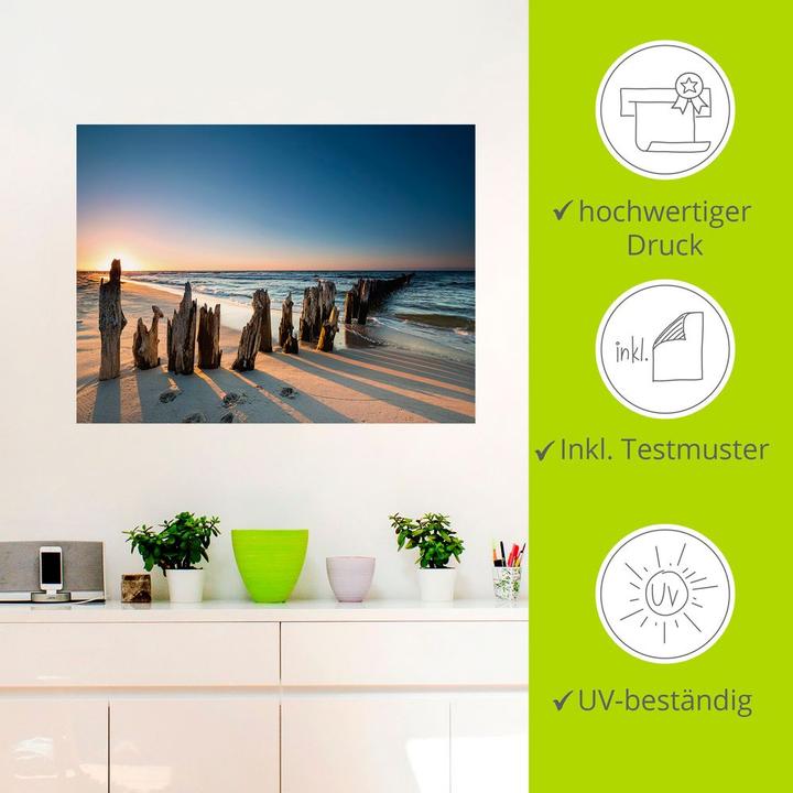 Immagine prodotto Artland Tramonto spiaggia frangiflutti U1UI (60 x 45 cm)