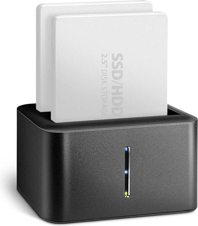 Axagon ADSA-D25 unità di archiviazione docking station USB 3.2 Gen 1 (3.1 Gen 1) Tipo micro-B Nero (2.5")