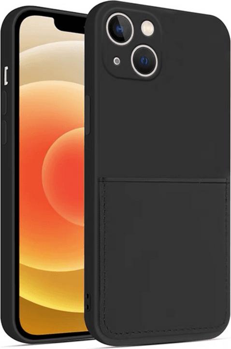 Image du produit mobileup Etui en silicone avec emplacement pour carte pour iPhone 13 mini - Noir (Apple iPhone 13 mini)