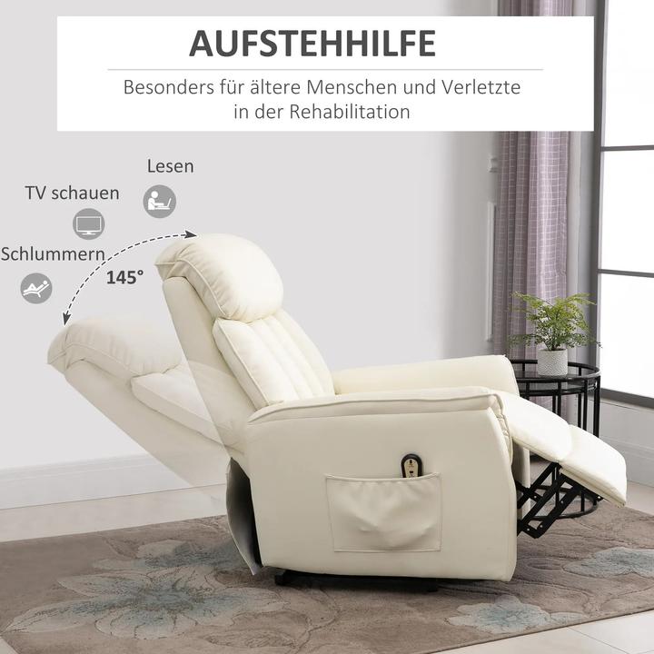 Immagine prodotto Swisshandel24 Poltrona stand-up Poltrona TV Poltrona con ausilio stand-up funzione reclinabile elettrica