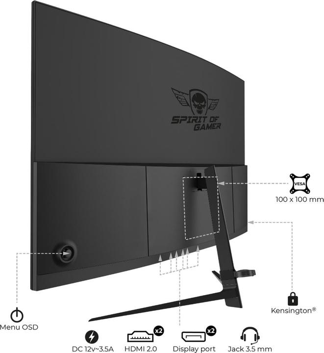 Image du produit Spirit Of Gamer 27 pouces Curve (1920 x 1080 pixels, 27")
