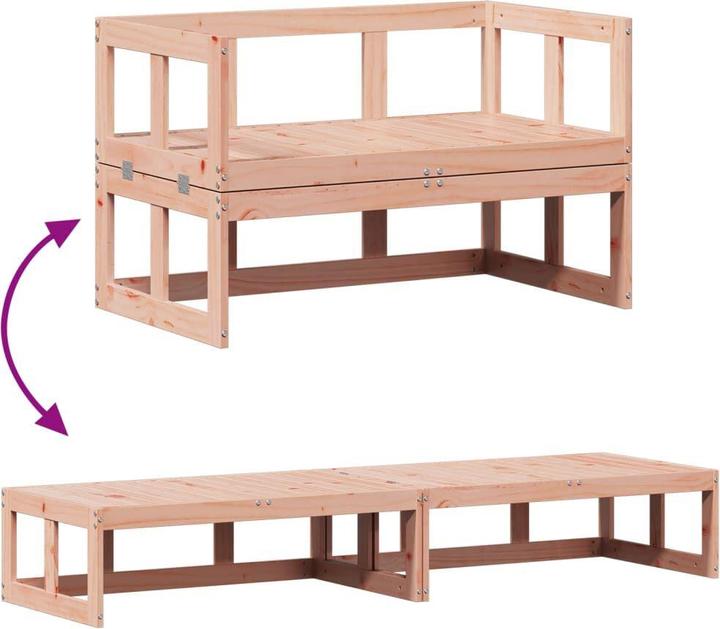 Actual product image VidaXL 2-in-1 garden sofa, extendable Douglas fir