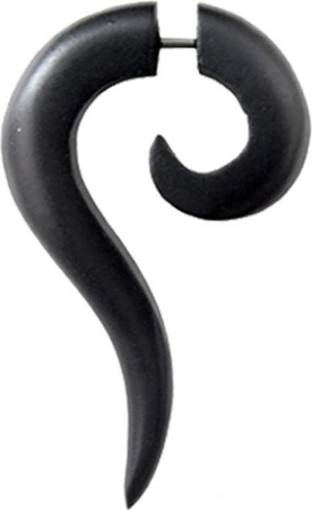 Actual product image Star Piercing Fake Spirale Haken aus Arengholz (without brass, Organic)