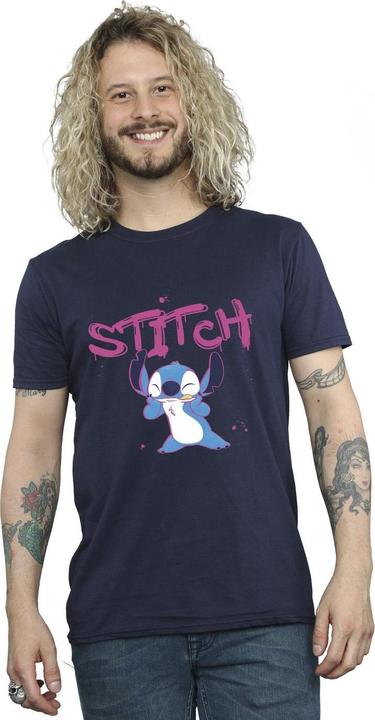 Actual product image Disney Mens Lilo And Stitch Graffiti T-Shirt (XL)