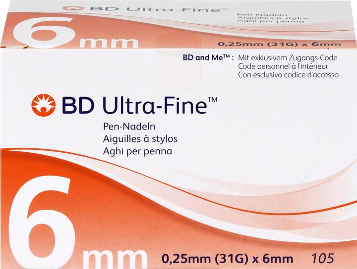 Produktbild BD Ultra Fine 6mm 31g 0.25, 105 St KAN