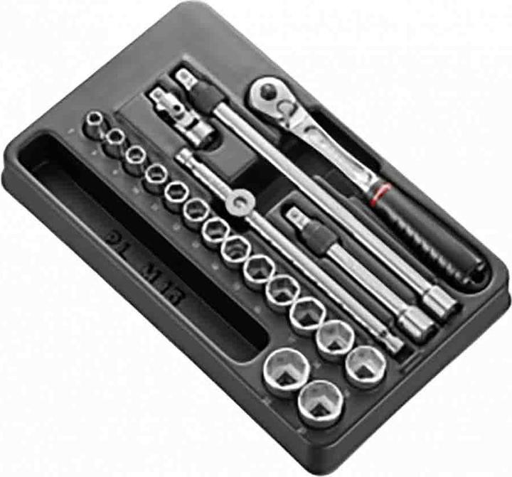 Facom Socket set, 20-piece, 3/8 inch, square, type socket module