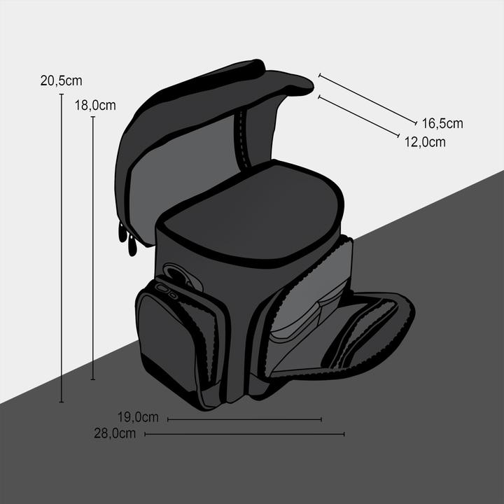 Immagine prodotto mantona Borsa fotografica premium (Borsa a tracolla per fotocamera, 19 l)