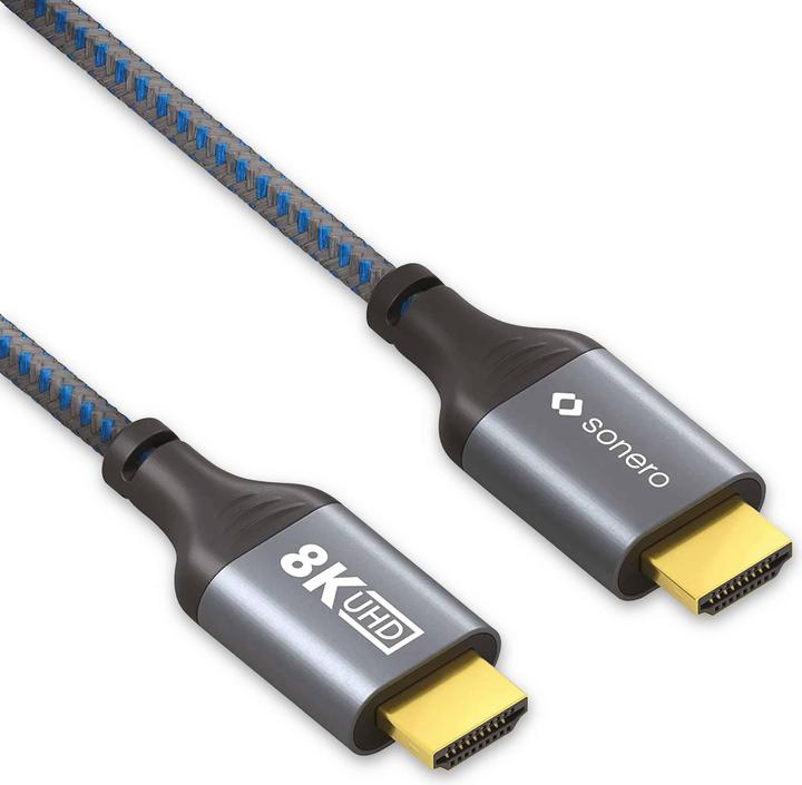 Sonero HDMI cable, 8K60, grey/blue, 2 m (2 m, HDMI)