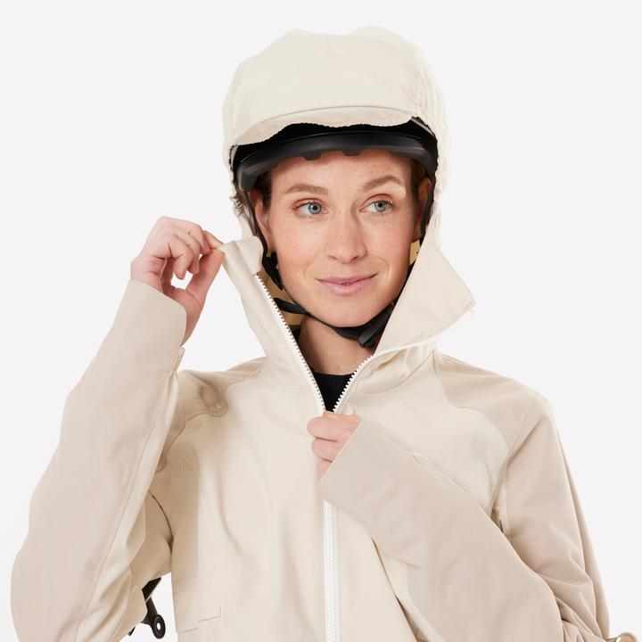 Actual product image Rockrider Bicycle rain jacket MTB Expl 700 ladies beige (XS)