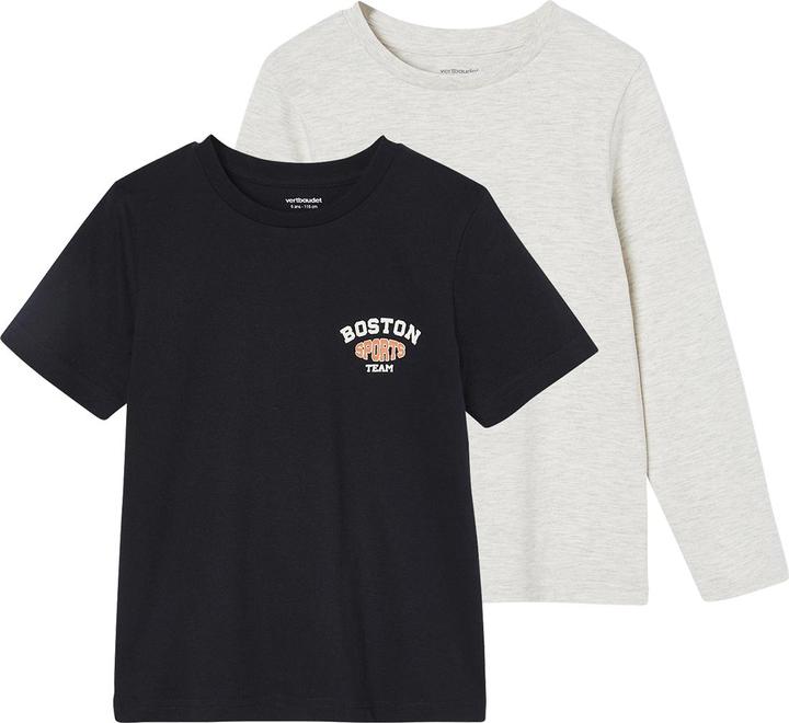 Vertbaudet 2er-Pack Jungen Sport-T-Shirts BASIC