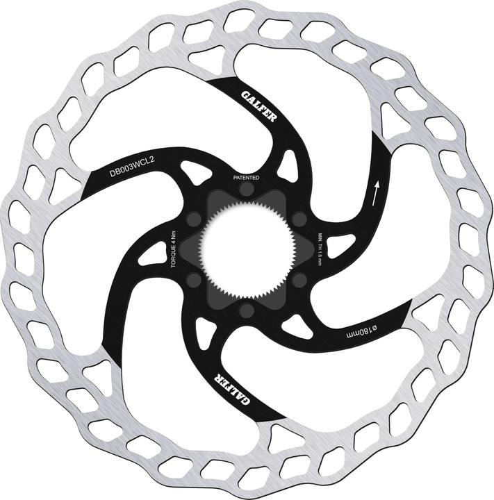 Actual product image Galfer Bike GALFER brake disc Wave Center Lock System 160mm x 2.0mm (160 mm)