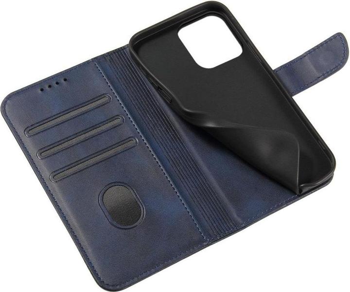 Produktbild Hurtel Magnethülle für Samsung A55 mit Klappe und Geldbörse – blau (HTC A55)