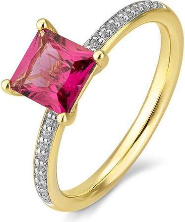 Image du produit Breuning BAGUE - E.ROSE TURMALINE/Brill. 0,099 Ct. H/si (48, Or 585/14 K)