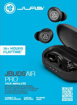 Image du produit JLab Audio JBuds Air Pro (pas de réduction du bruit, 9 h, Sans fil)