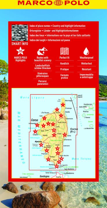 Image du produit Carte de voyage de la Corse 1:150.000