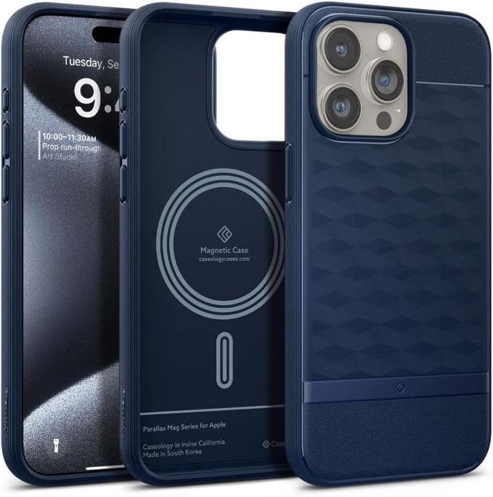 Actual product image Caseology Parallax Mag Magsafe Iphone 15 Pro Midnight Blue (Apple iPhone 15 Pro)