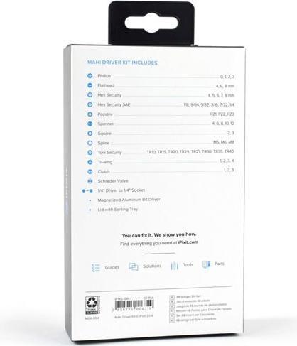 Produktbild iFixit Mahi Precision Bit Set (2, 3, 4, 5, 6, 7, 3/16, TR35, T TR 27, T TR 15, 5/32, T TR 20, 8 mm ∙ TR10, TR40 ∙ 1/4, PZ 3 ∙ 4, PH 3 ∙ PZ 1, T TR 25, 7/32, T TR 30, PH0, 1/8, 8 mm ∙ 2, 3 ∙ 1, 9/64 ∙ 4, PH1, PH2, PZ2)