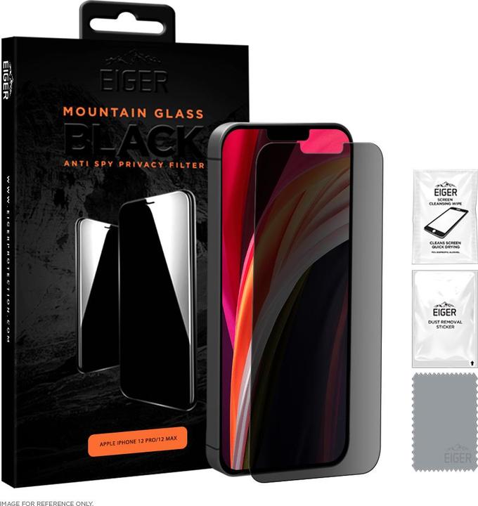 Image du produit Eiger Mountain Glass Black (1 pièce(s), Apple iPhone 12 Pro, Apple iPhone 12)