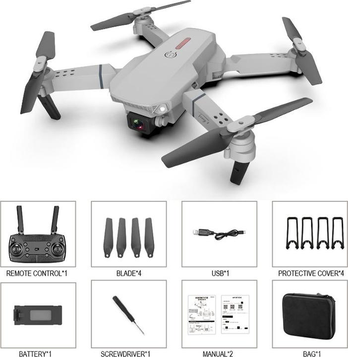 Produktbild PhoneLook Pro fun Drohne E88 Dual Kamera Wifi RC Quadcopter